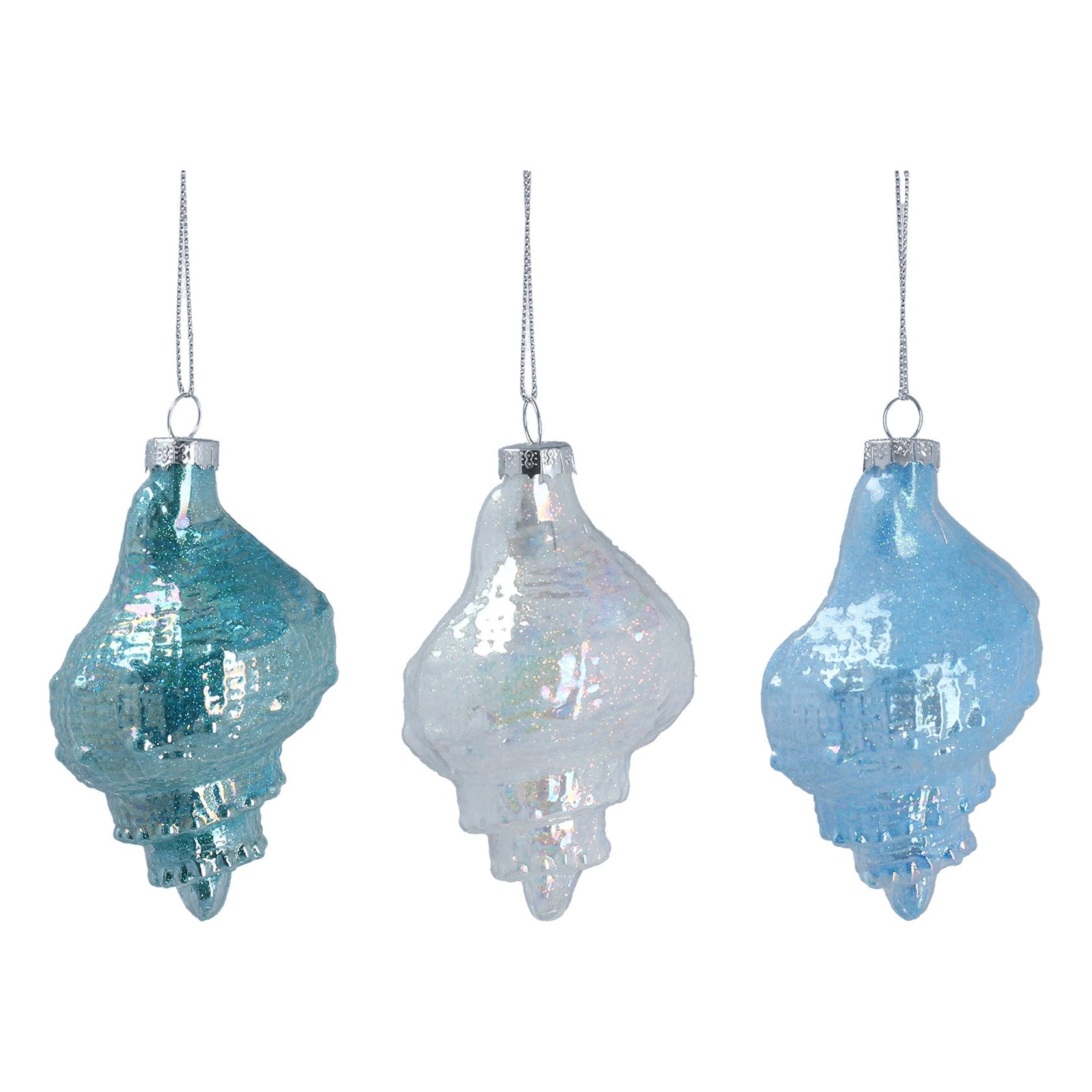Hanging Shell Decoration - Iridescent - Set of 3