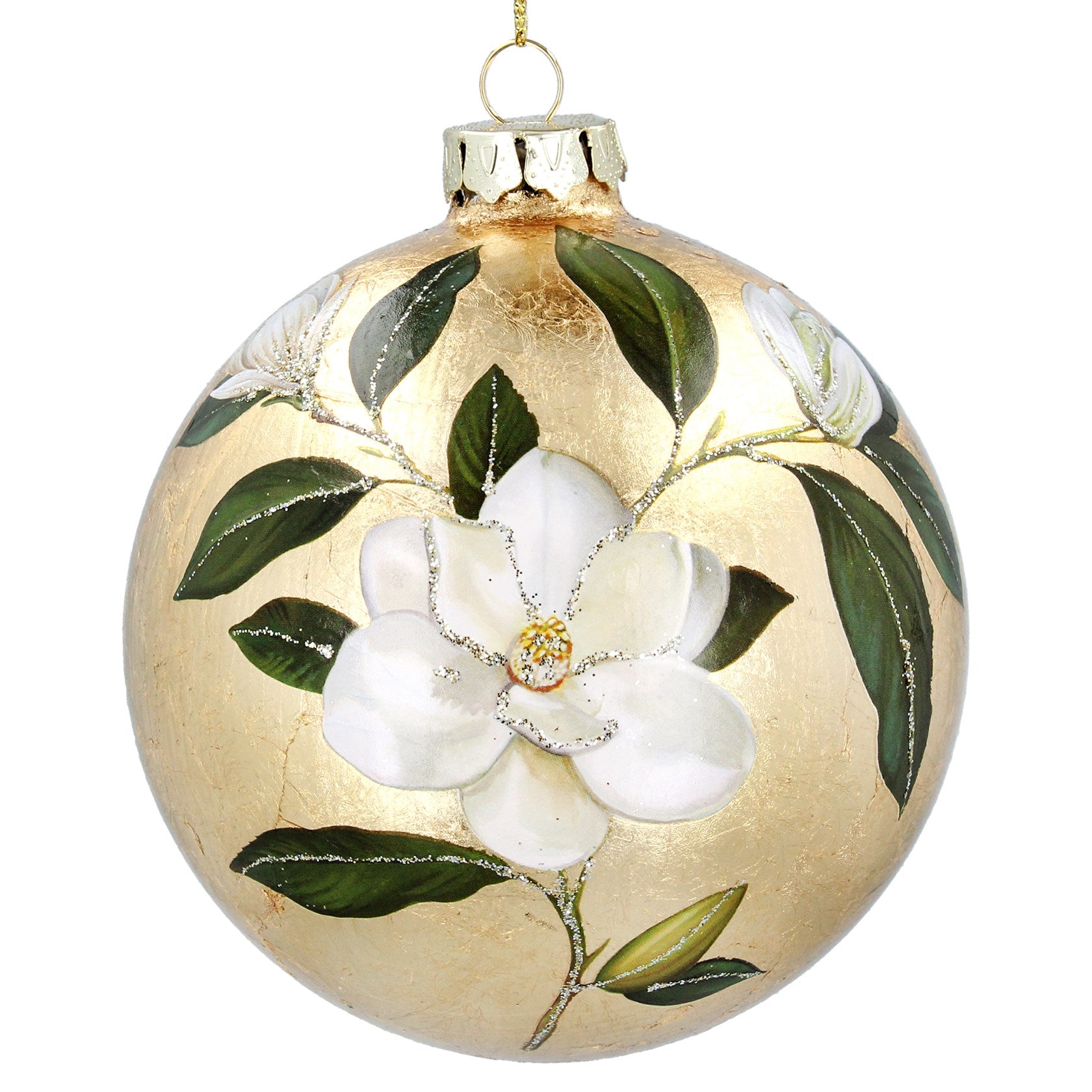 Hanging Antique Gold Bauble - Extra Large - Magnolia