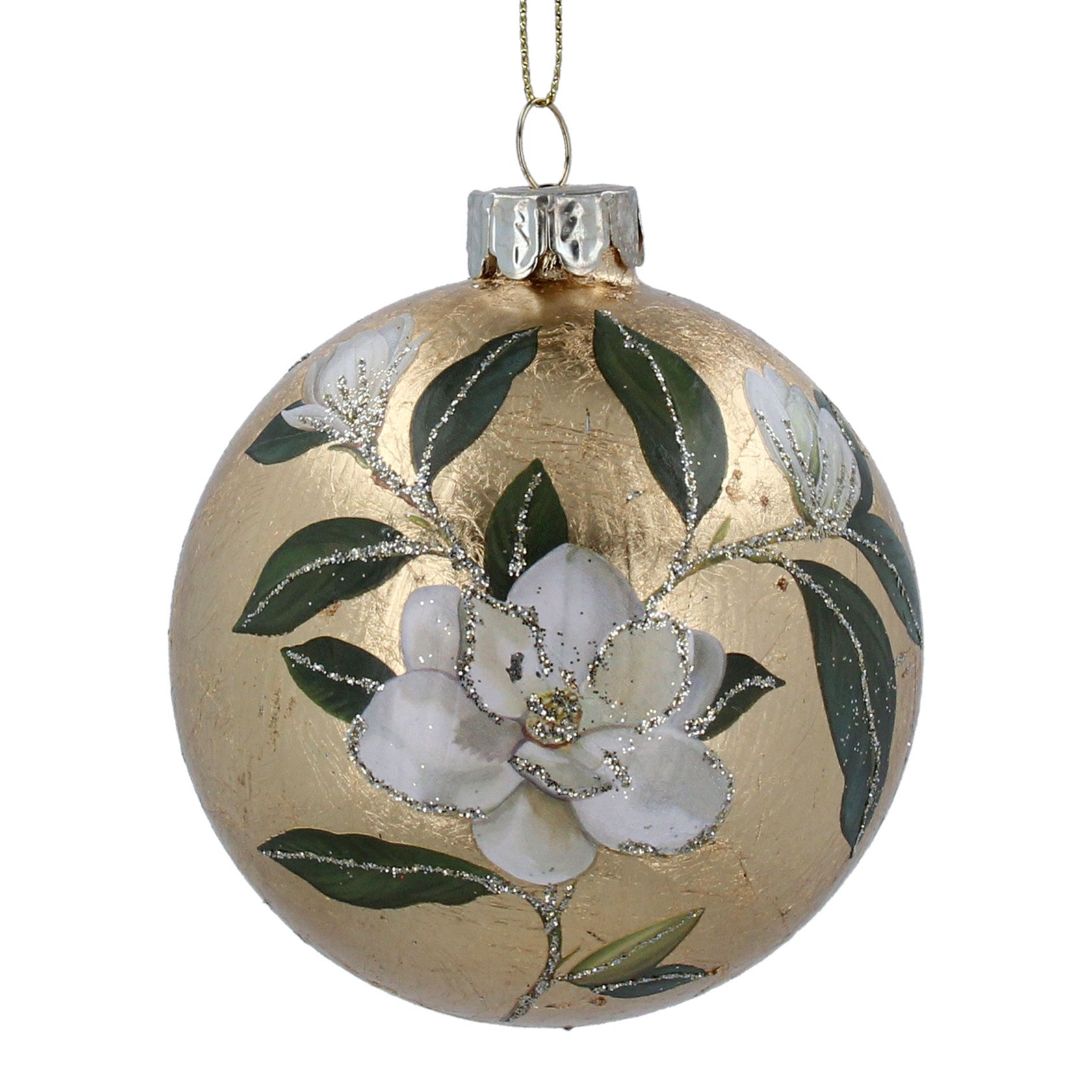 Hanging Antique Gold Bauble - Large - Magnolia