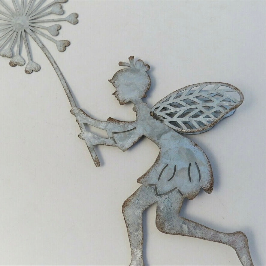 Dandelion Metal Hanging Fairies - Set of 2