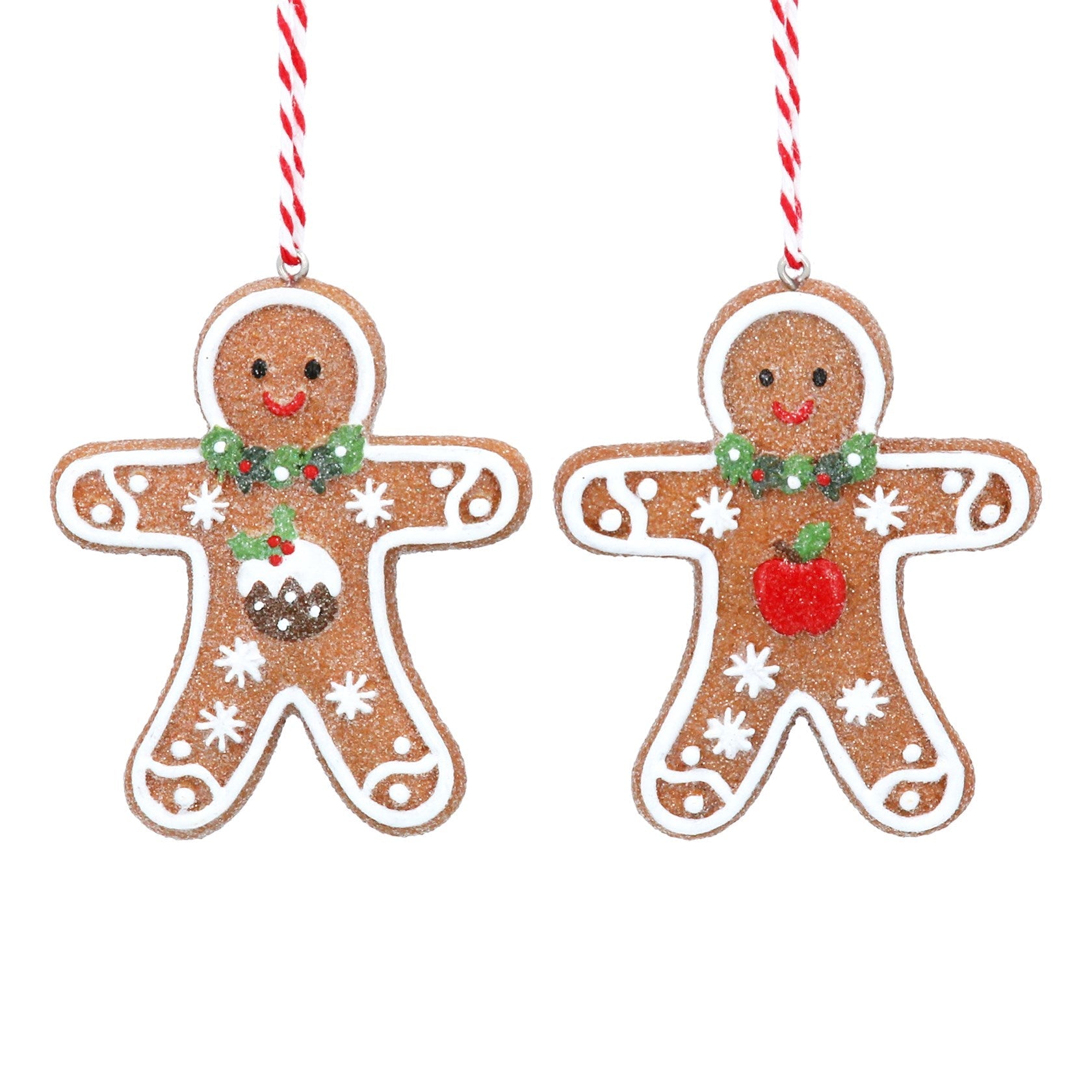 Hanging Gingerbread Men - Apple & Plum Pudding - Small - Set of 2