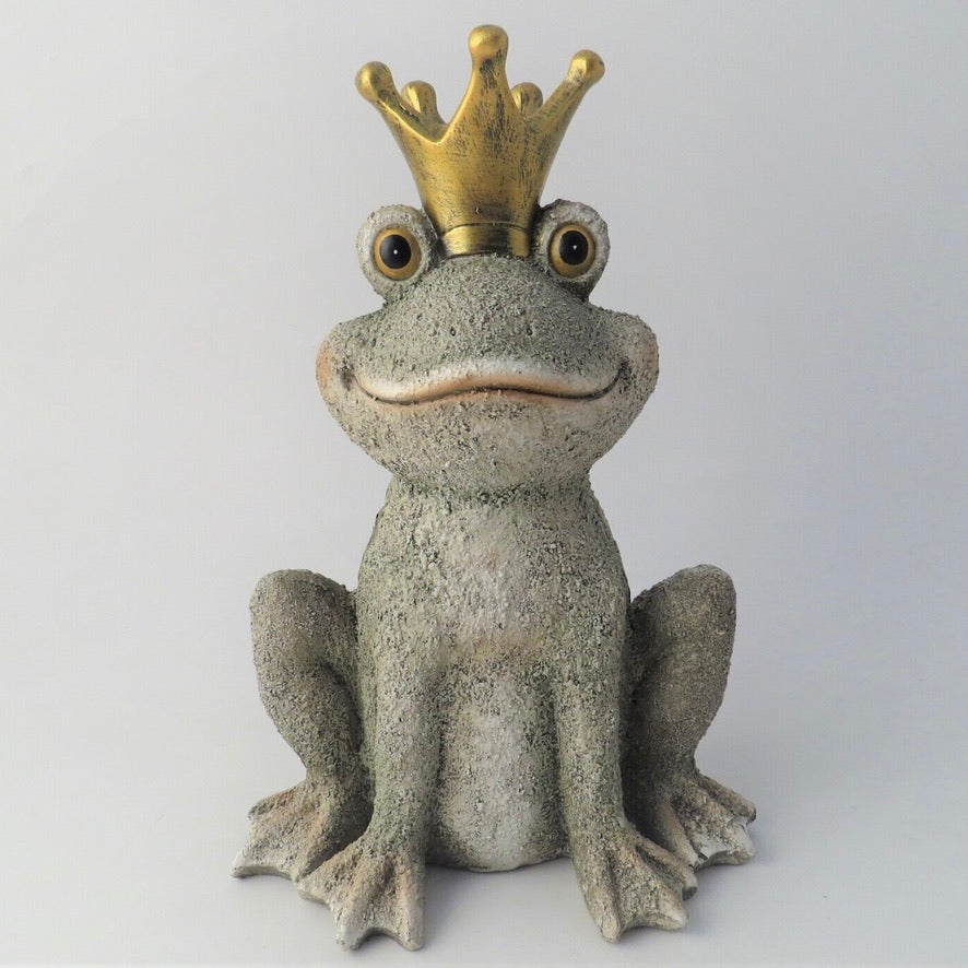 Sitting Frog with Gold Crown