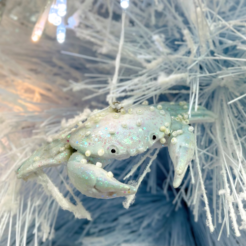 Hanging Crab Decoration - Pale Blue