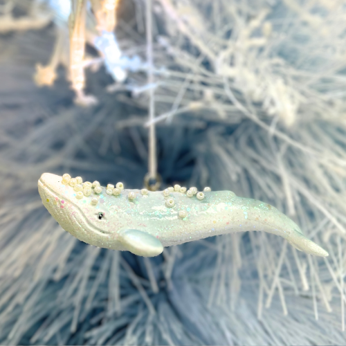 Hanging Whale Decoration - Pale Blue