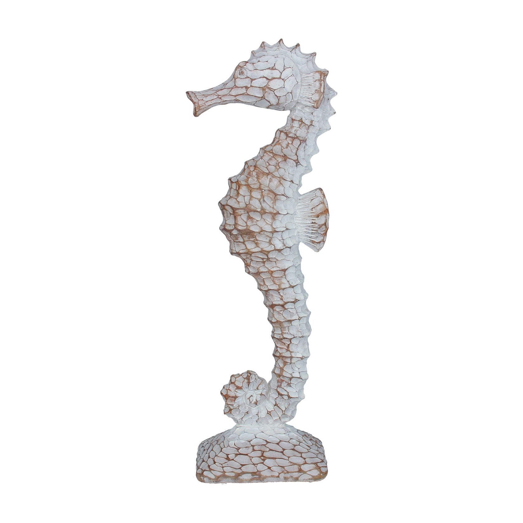 Whitewashed Seahorse Ornament