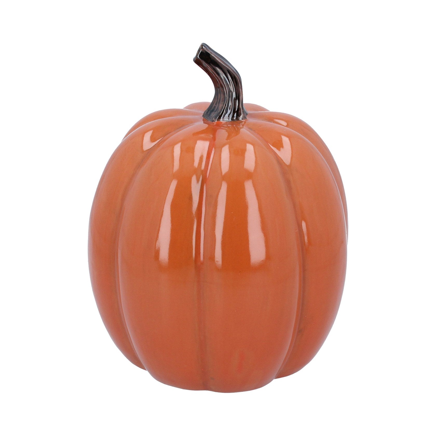 Large Glazed Pumpkin - Orange