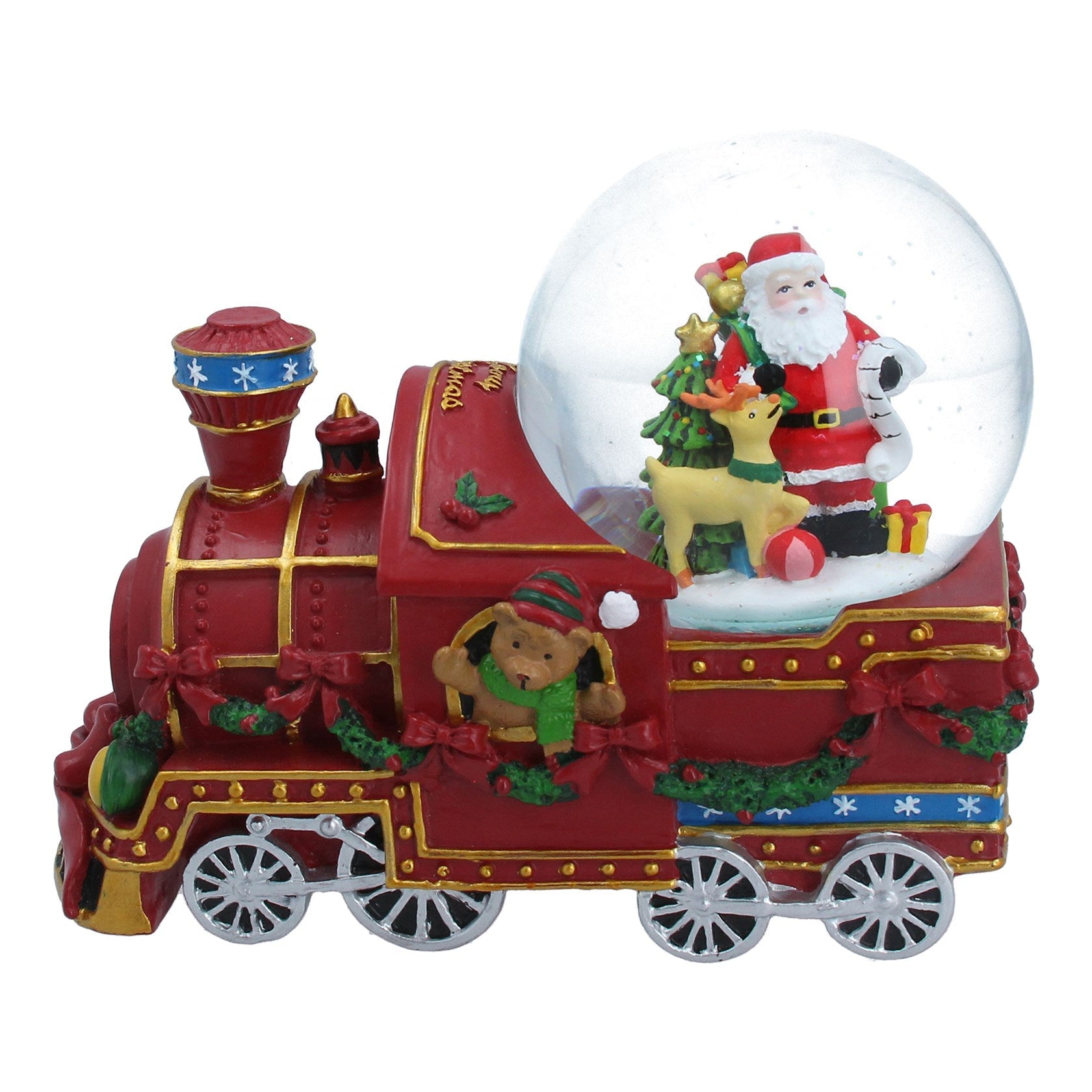 Musical Snow Globe - Santa on Train - Nostalgic