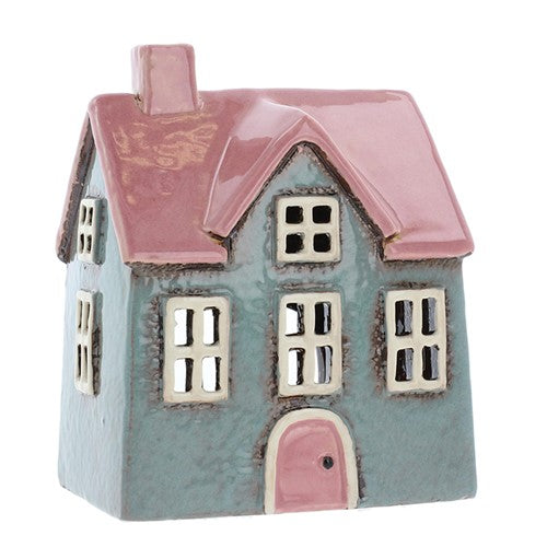 Village Pottery - Bright House - Pink & Grey