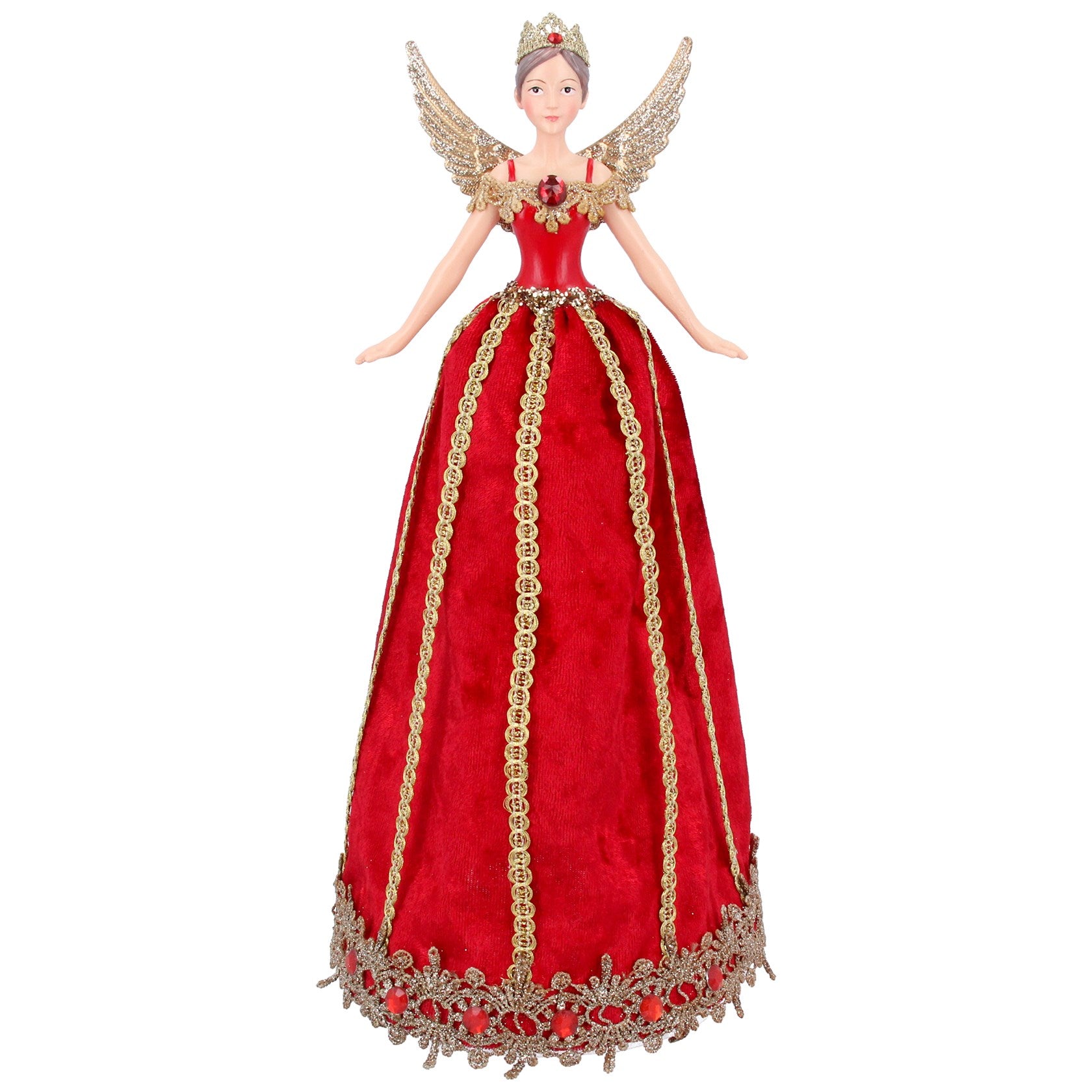 Luxury Tree Topper Fairy - Red - Nostalgic