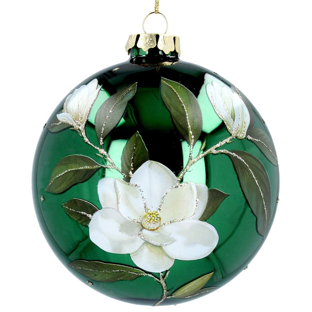 Hanging Mirrored Green Bauble - Extra Large - Magnolia