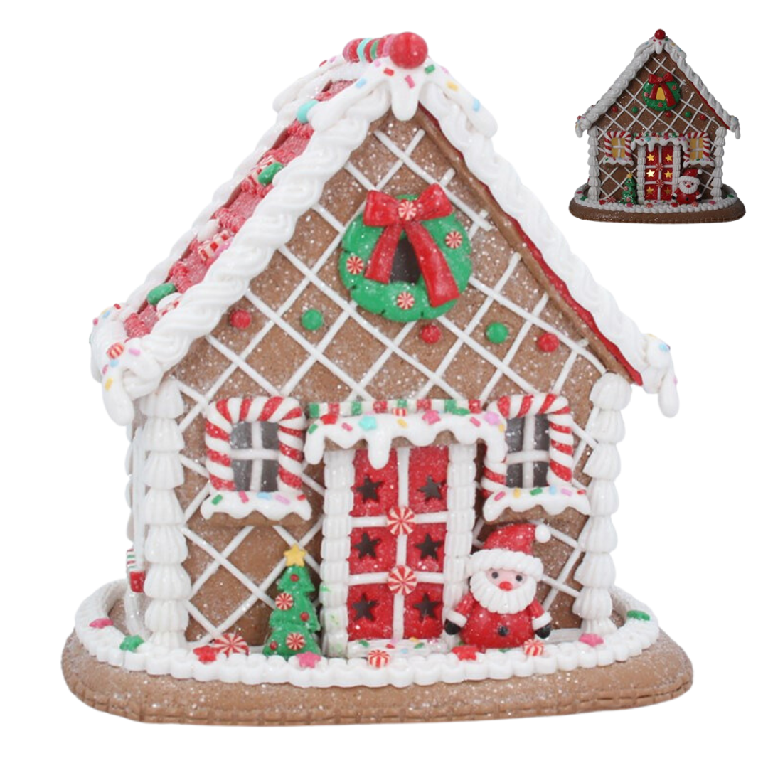 Light Up Gingerbread House - Candy Cottage