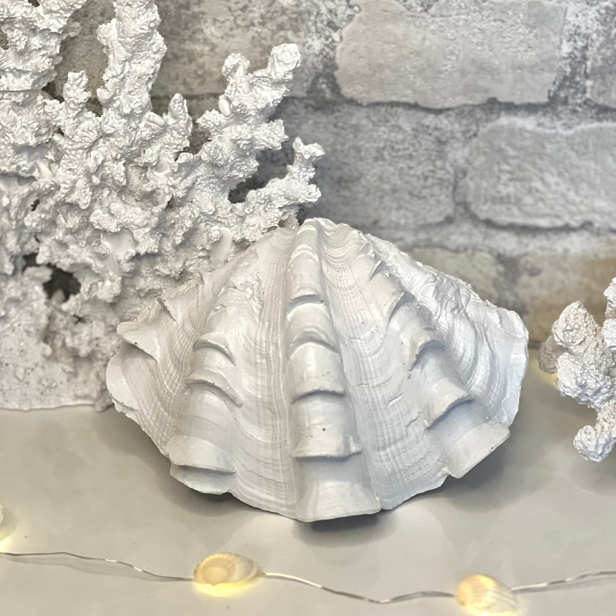 Faux Clam Resin Ornament