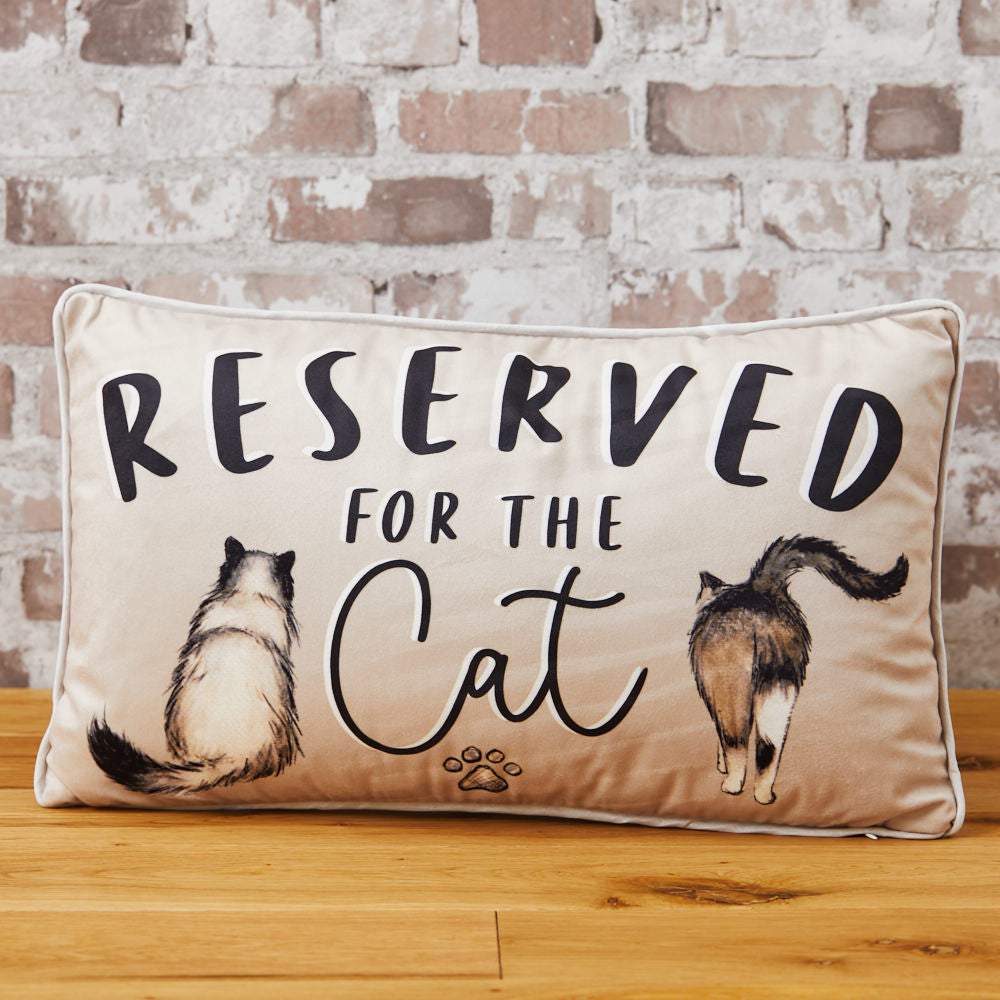 Velvet Cushion - Reserved for the Cat