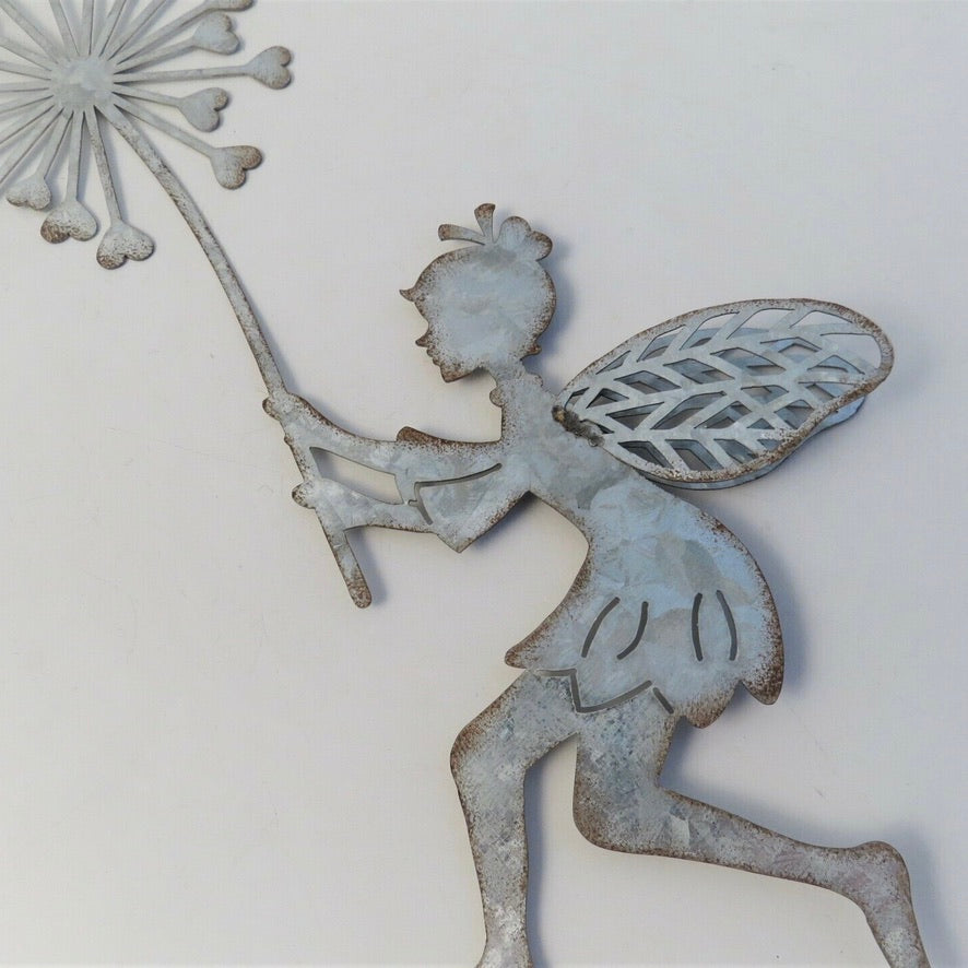 Dandelion Metal Hanging Fairies - Set of 2
