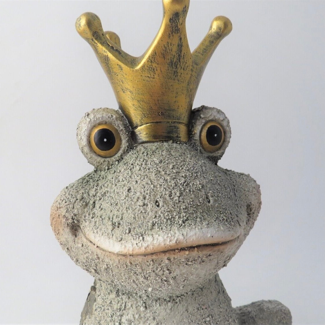 Sitting Frog with Gold Crown