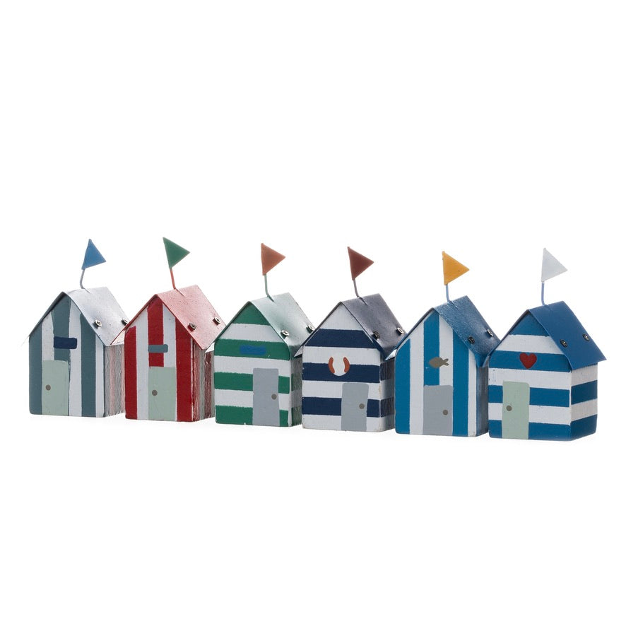Striped Beach Huts - Set of 6