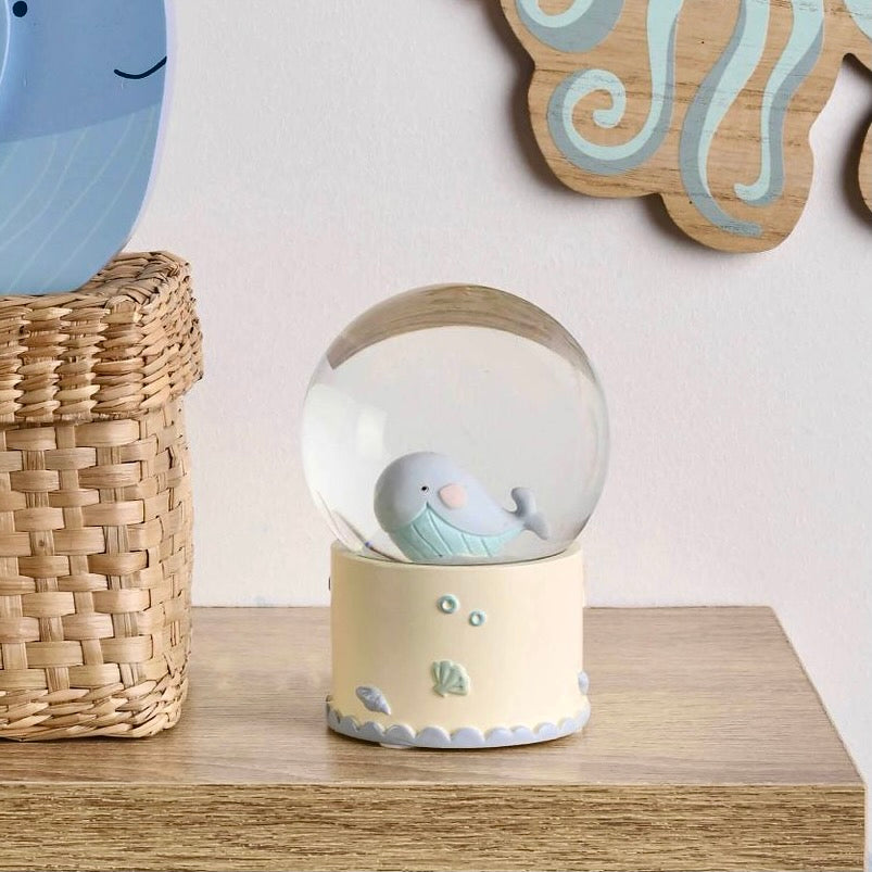 Pastel Ocean Nursery - Whale Snowglobe
