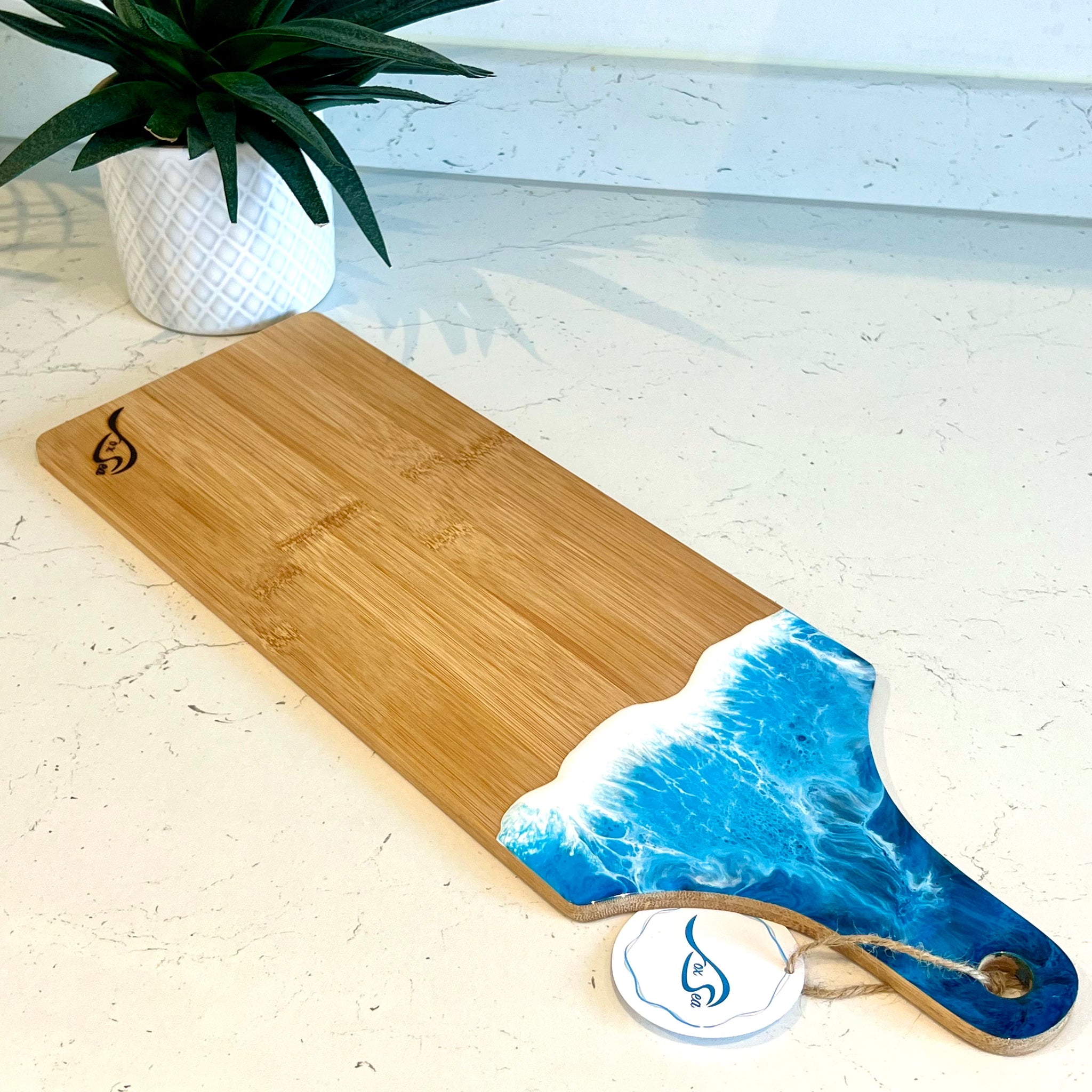 Bamboo Serving Platter - Blue