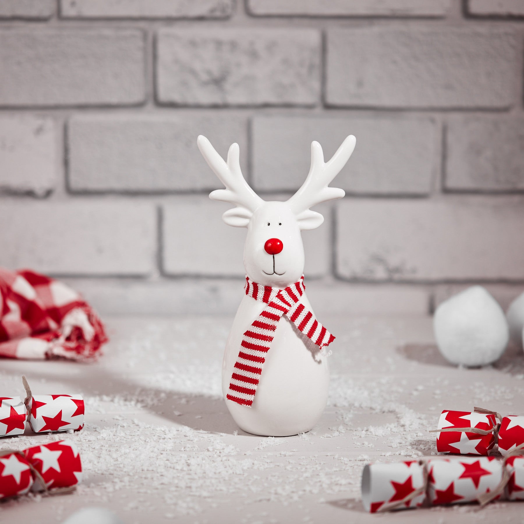 Ceramic Standing Reindeers - Set of 3