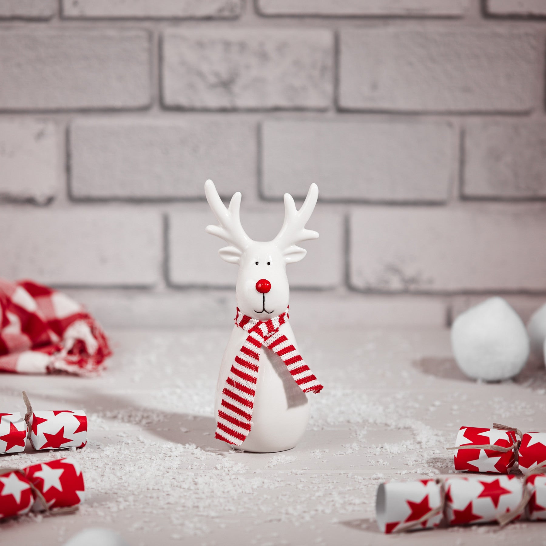 Ceramic Standing Reindeers - Set of 3
