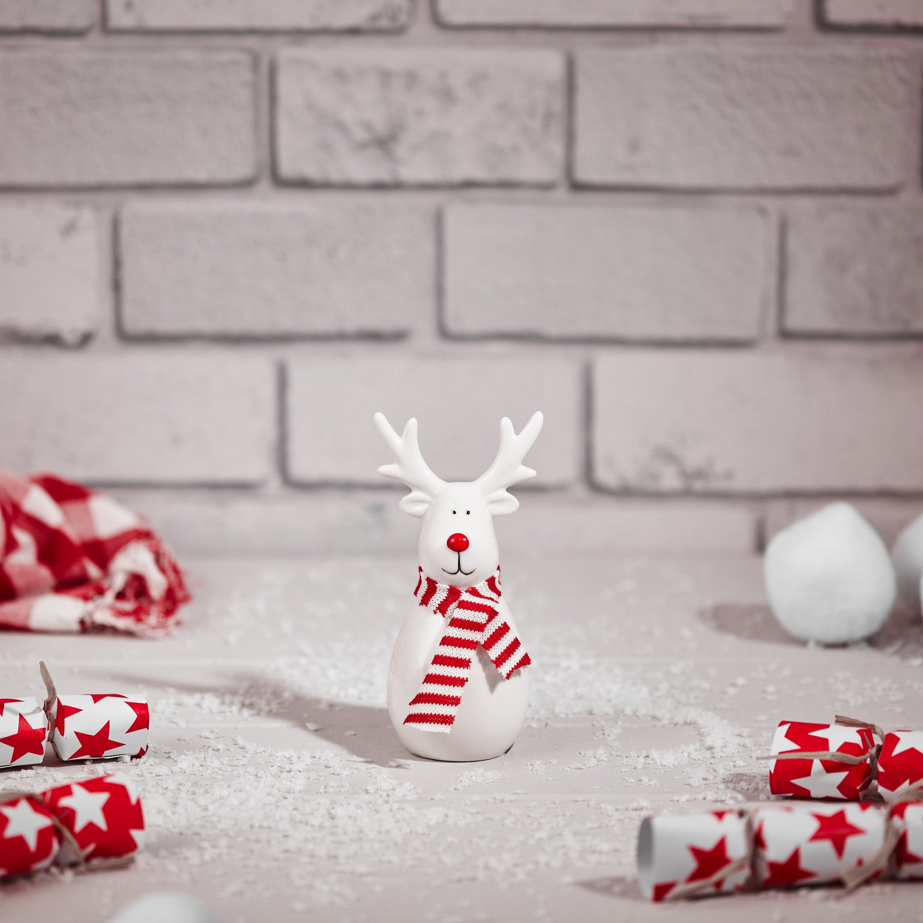 Ceramic Standing Reindeers - Set of 3