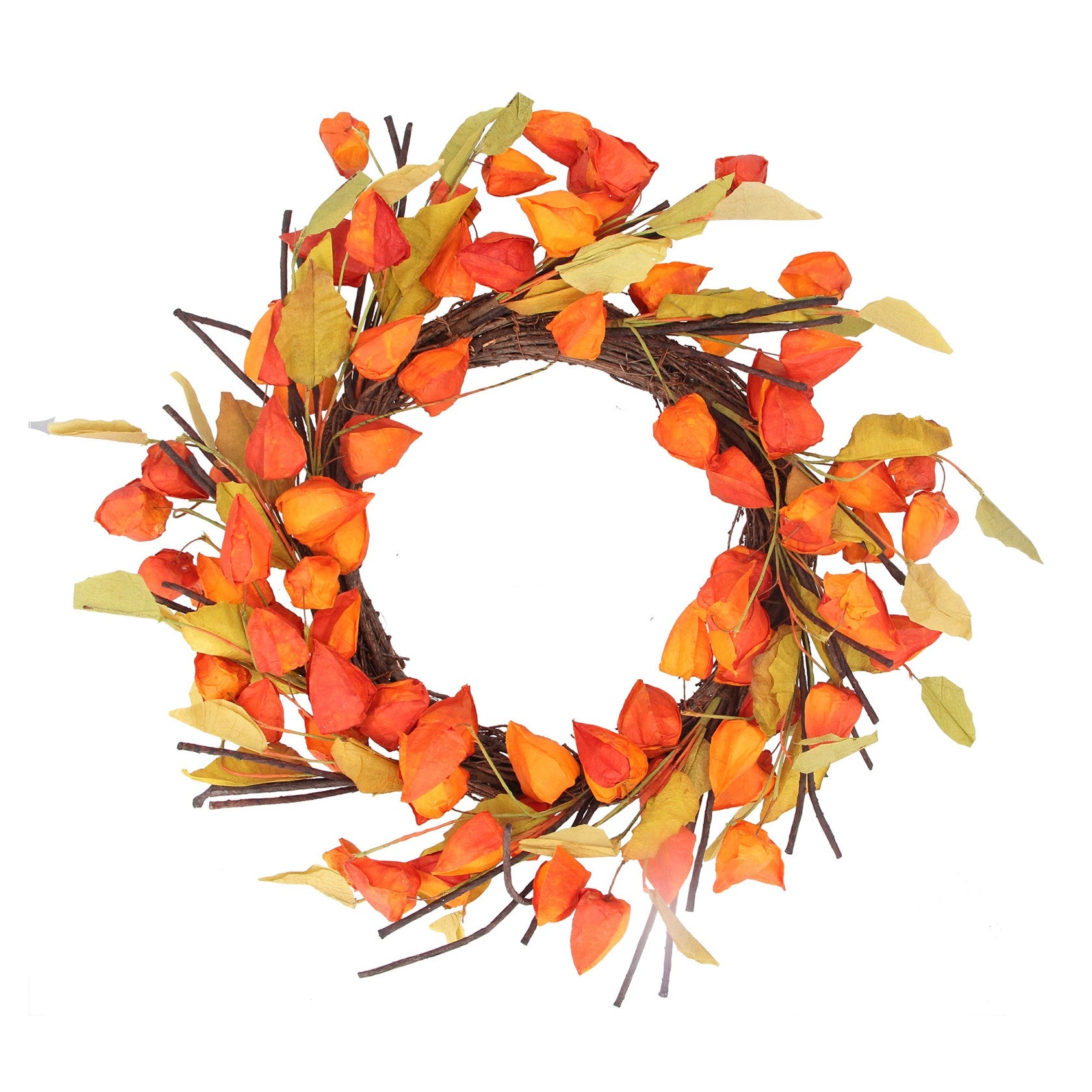 Autumn Wreath - Orange Physalis