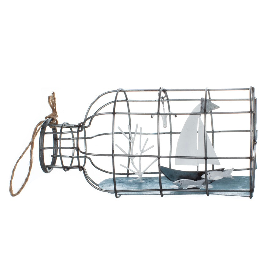 Boat in a Wire Bottle