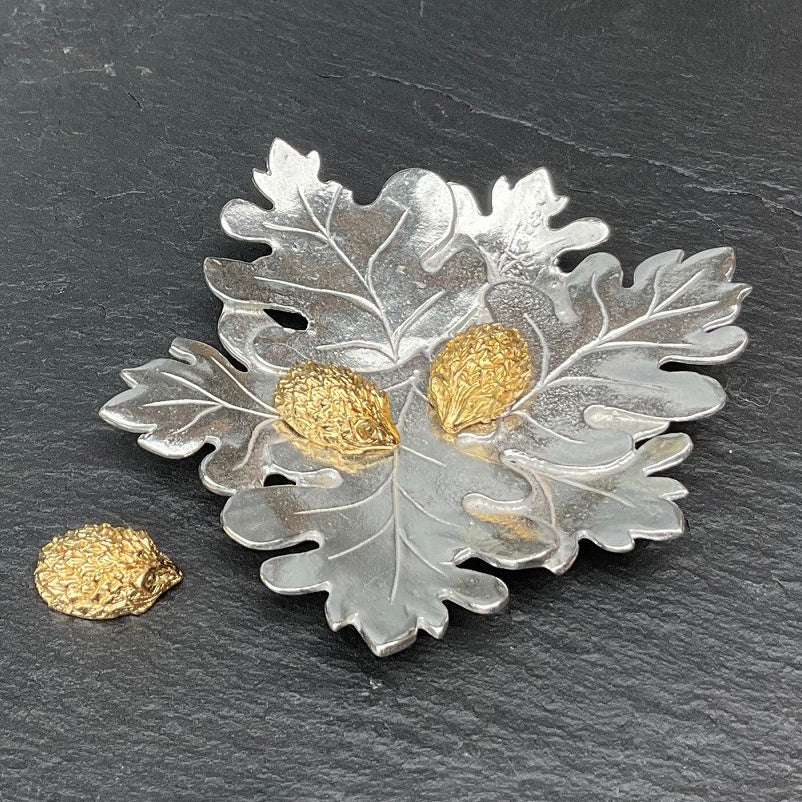 Trinket Dish - Oak Leaf & Hedgehog