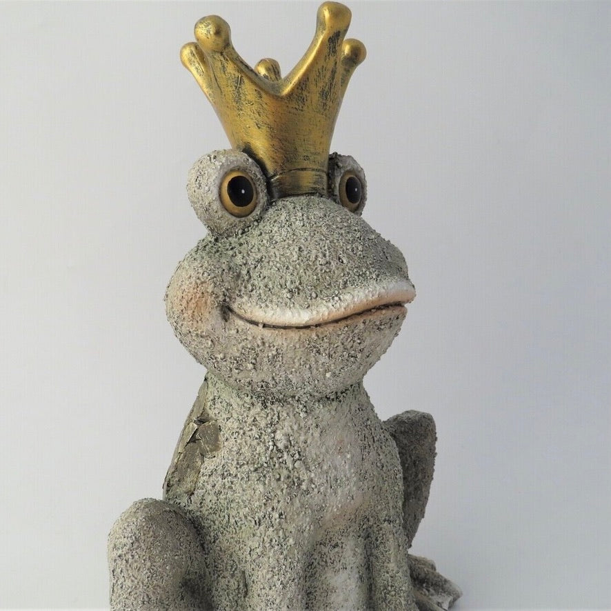 Sitting Frog with Gold Crown