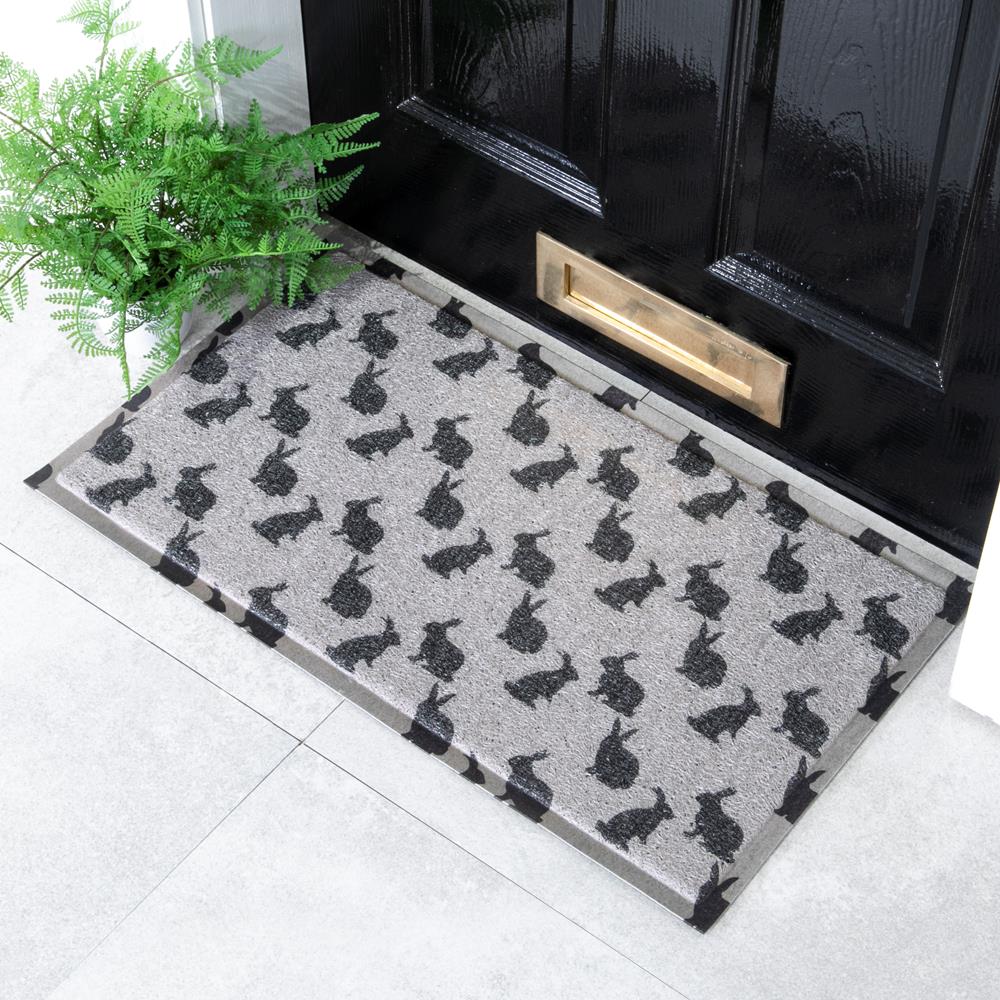 Grey Bunny Doormat