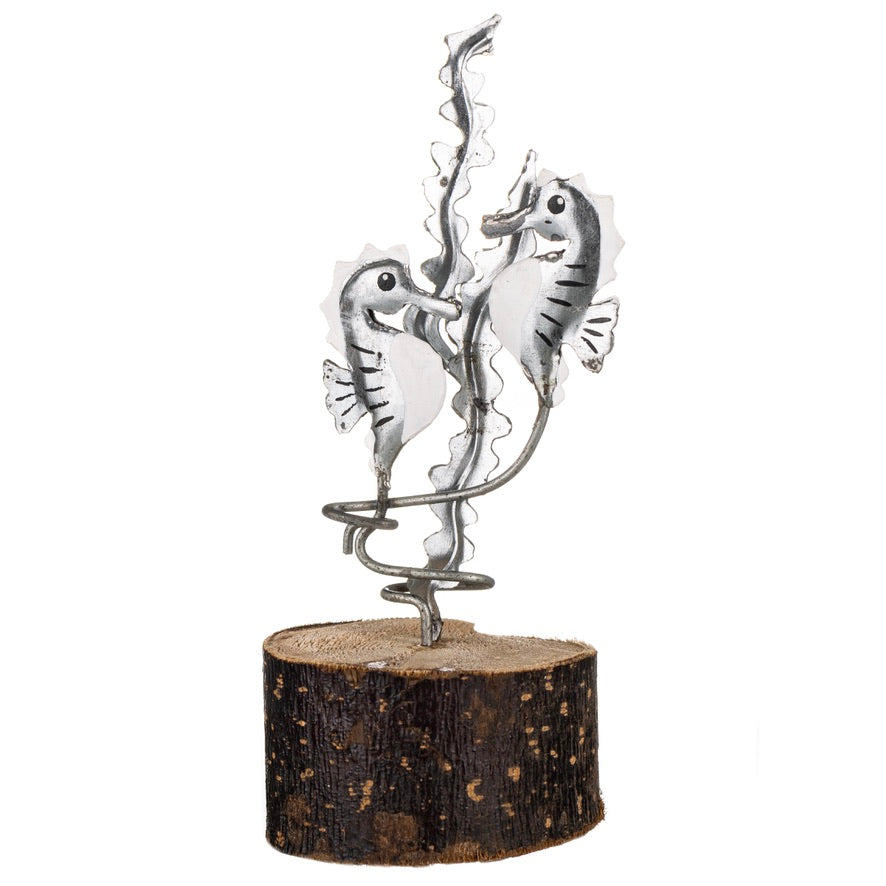 Tin Ornament - Seahorse Duo