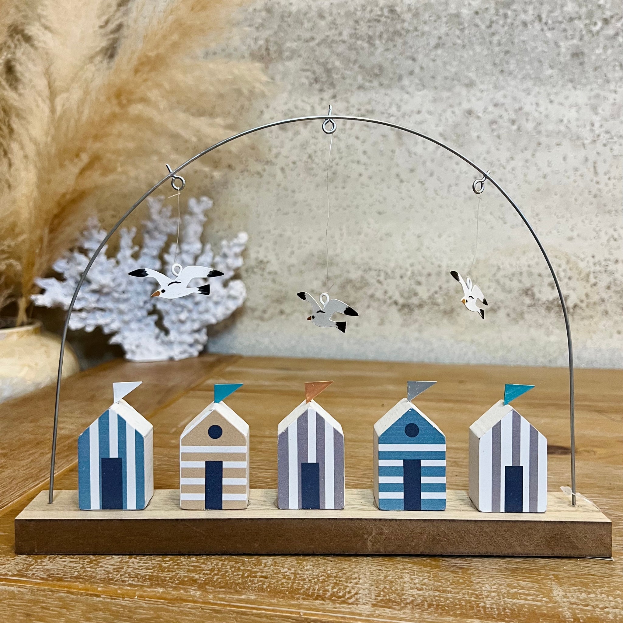 Hanging Wooden Scene - Beach Huts