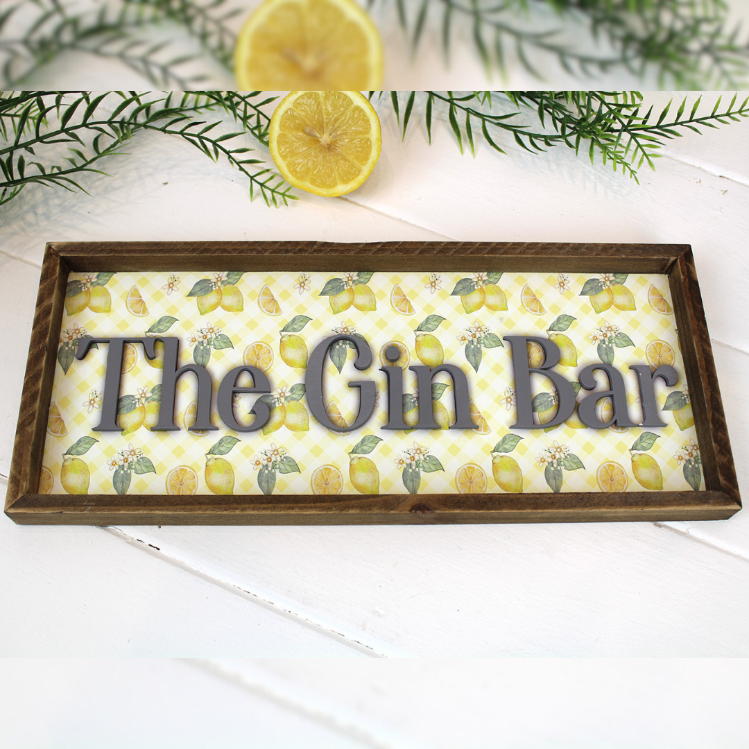 Gin Bar Plaque
