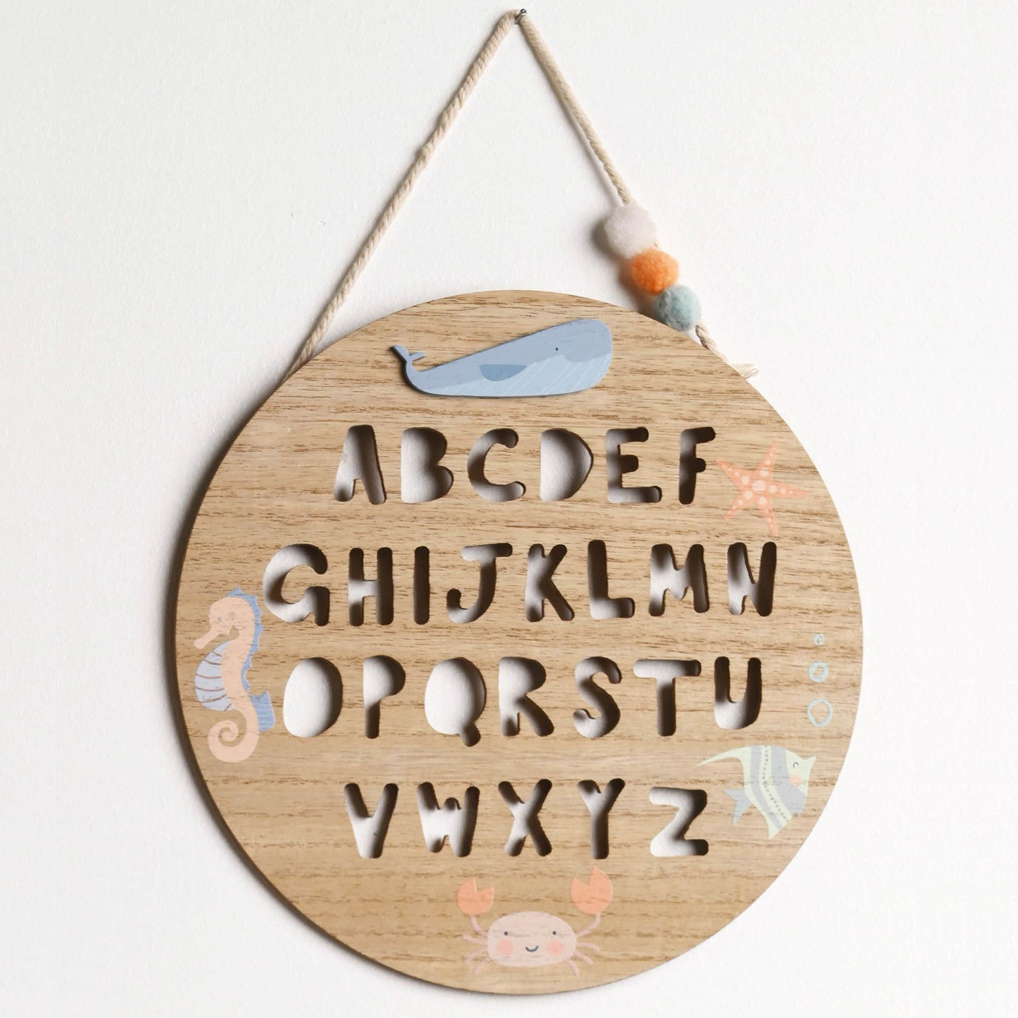 Pastel Ocean Nursery - Alphabet Plaque