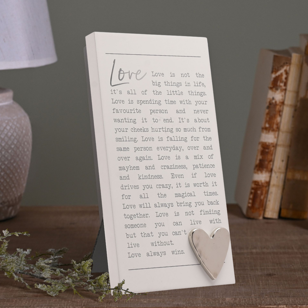 Standing Quote Plaque - Love