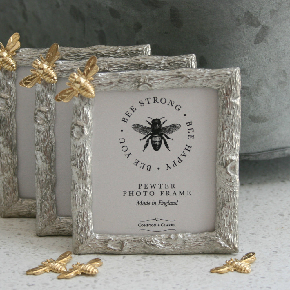 Silver & Gold Bee Photo Frame
