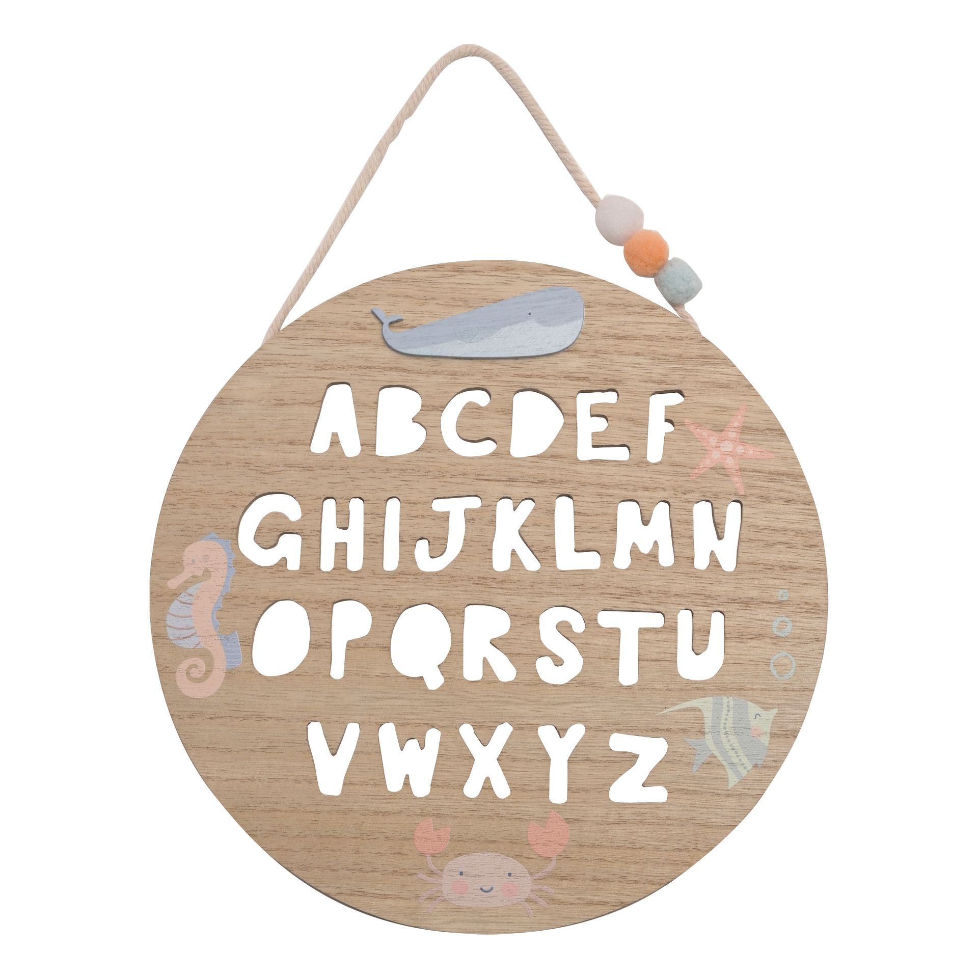 Pastel Ocean Nursery - Alphabet Plaque