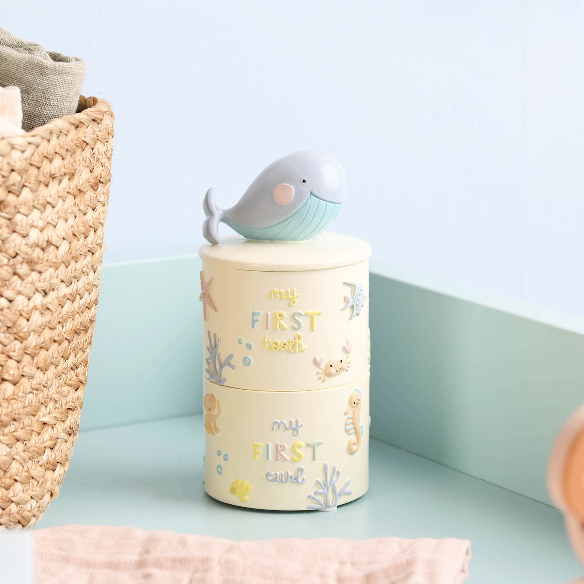 Pastel Ocean Nursery - First Tooth and Curl Box