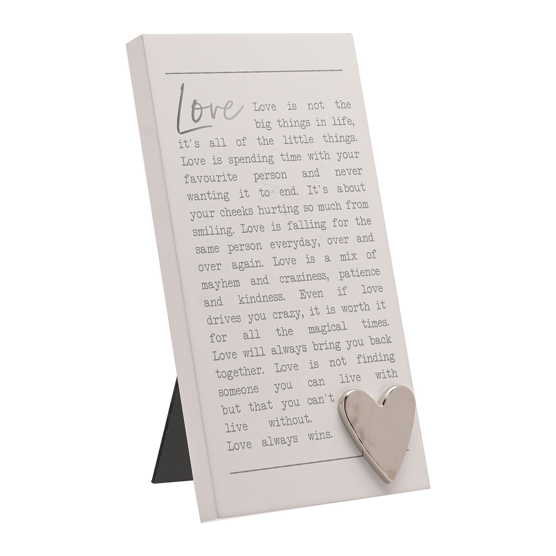 Standing Quote Plaque - Love