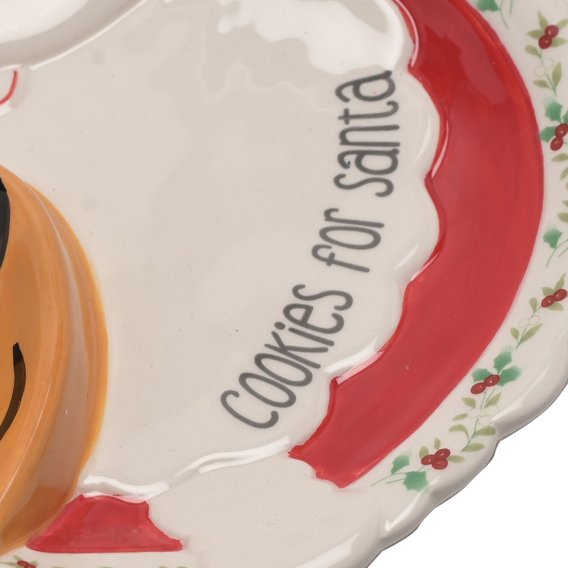 Ceramic Plate - Santa & Reindeer Treats