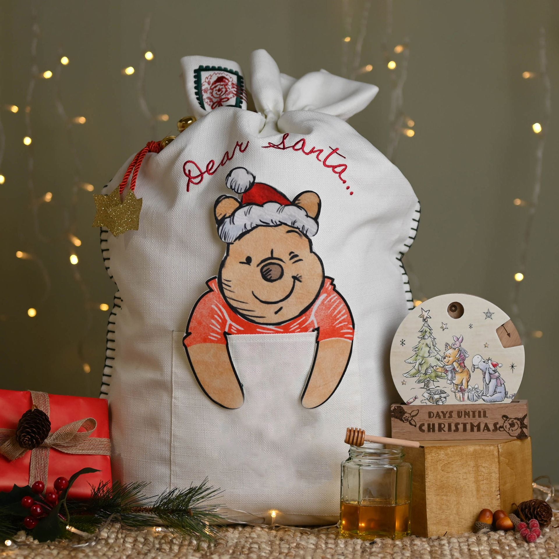 White Christmas Sack - Winnie the Pooh