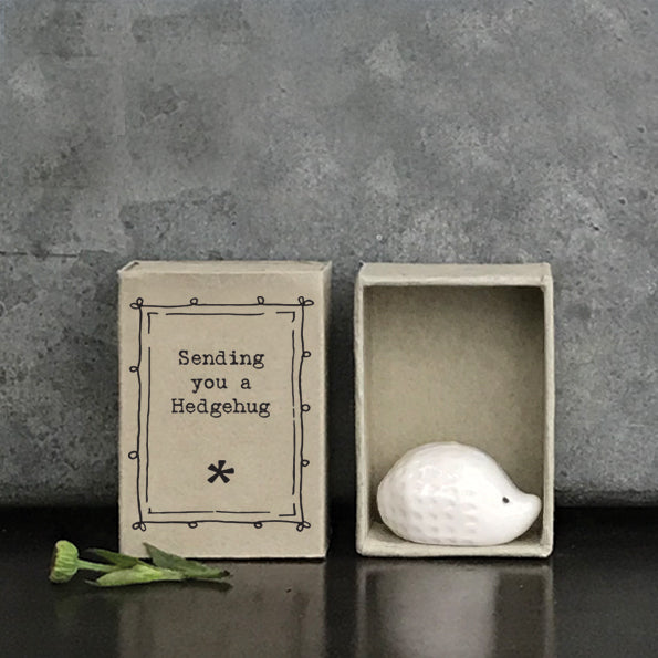 Matchbox Ornament - Sending You a Hedgehug