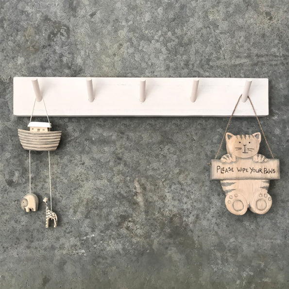 Hanging Cat Sign - Please Wipe Your Paws