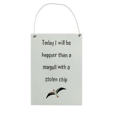 Wooden Seagull Quote Plaque