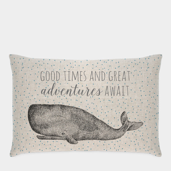 Natural Cushion - Whale