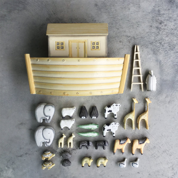 Wooden Noah's Ark Set