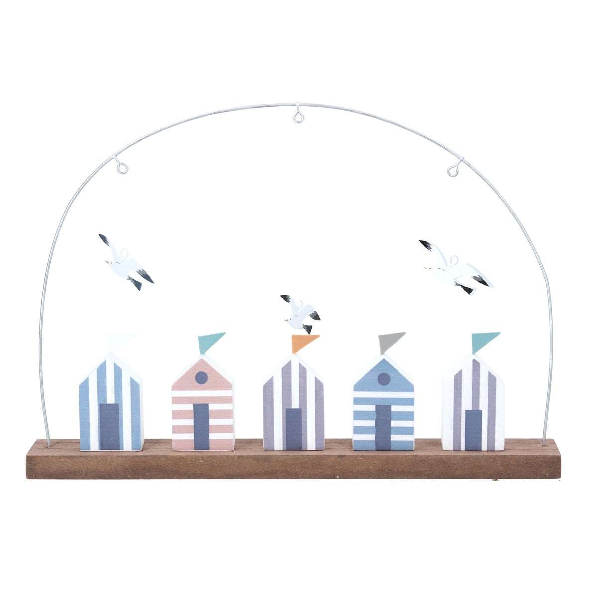 Hanging Wooden Scene - Beach Huts