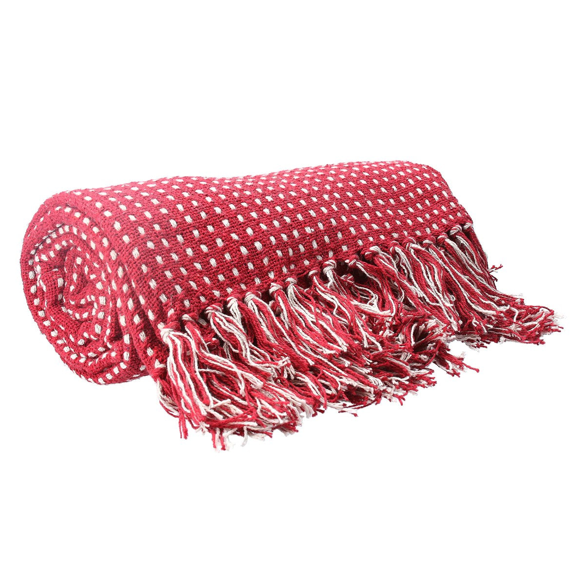 Cotton Throw - Raspberry Stitch
