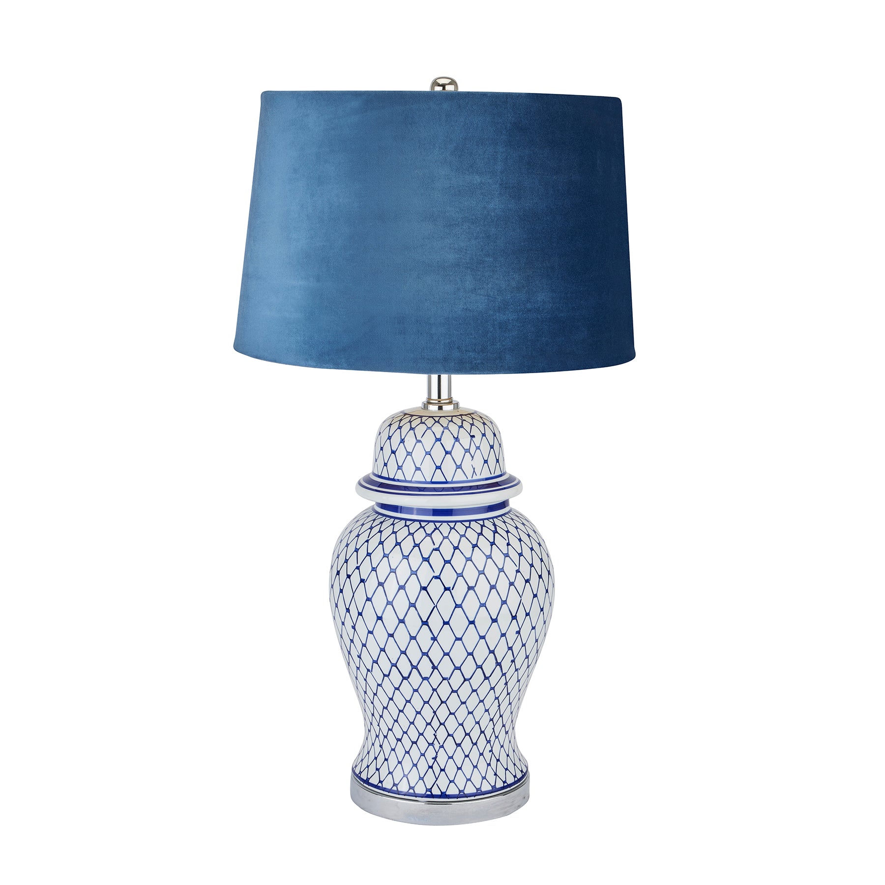 Malabar Blue and White Ceramic Lamp
