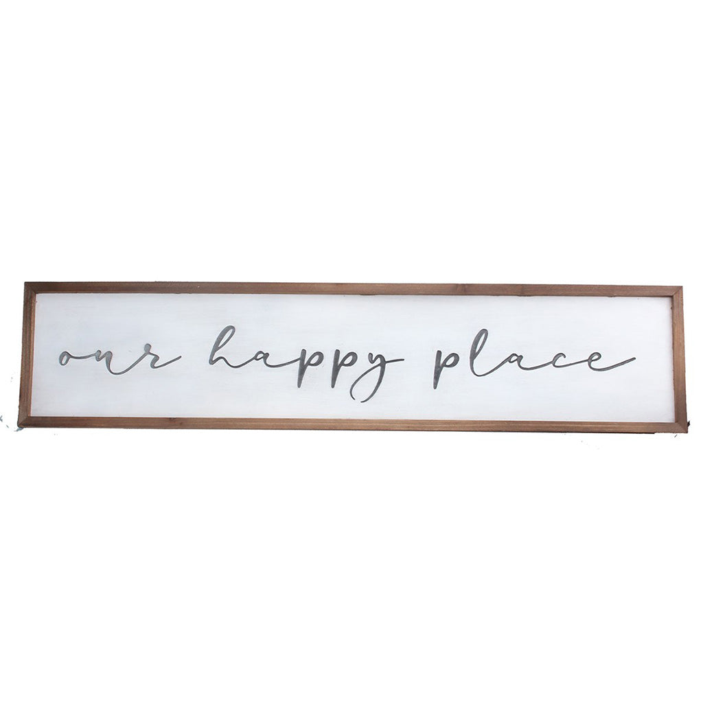 Our Happy Place Wall Plaque